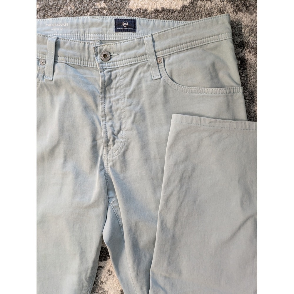 AG Adriano Goldschmied The Graduate Jeans Mens 34x34 Light Blue Cotton Blend - Picture 1 of 7